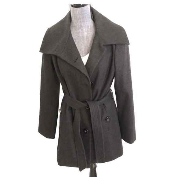 Nine West Jackets & Blazers - Nine West Charcoal Grey Belted Coat